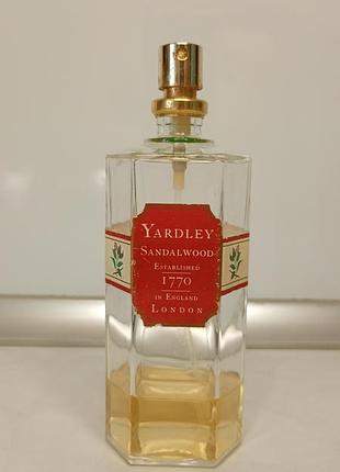 Вінтаж туалетна вода yardley "sandalwood" 1999 винтажная туалетная вода