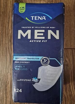Мужские урогологические прокладки tena men level 1