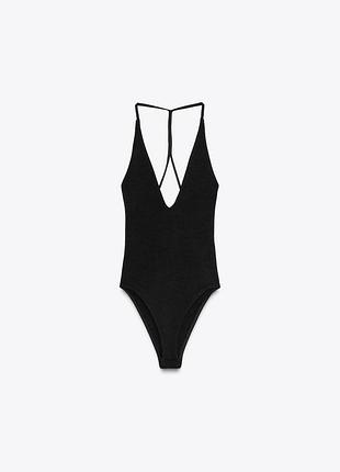 Чорне трикотажне боді zara, розмір s, нове
