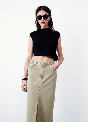 Трикотажний цупкий топ zara