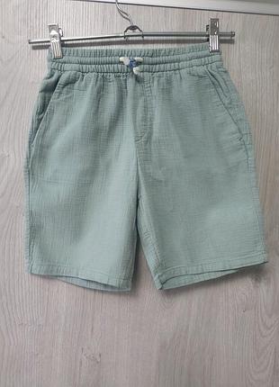 Детские шорты h&amp;m, мятного к-ру 
р. 128, 7–8 лет 🩵