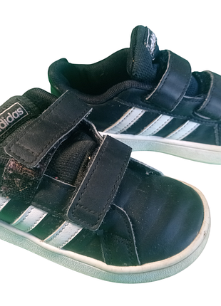 Кроссовки на мальчика adidas grand court black sneakers 26 размер