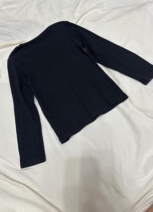 Чорний лонгслів в рубчик  бренду  h&m 2