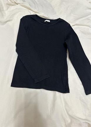 Чорний лонгслів в рубчик  бренду  h&m 4