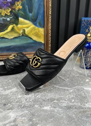 Gucci nappa matelasse gg marmont mule жіночі шльопанці сандалі шкіра оригінал 38 eur