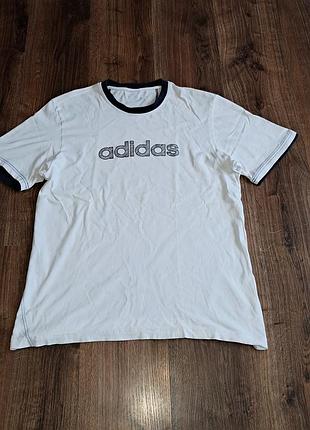 Чоловіча унікальна футболка adidas з великим лого оригінал