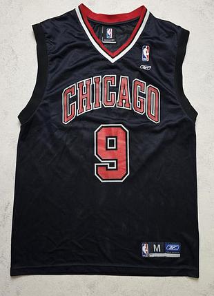 Баскетбольная майка reebok luol deng #9 chicago bulls nba jersey alternate vintage 2000s