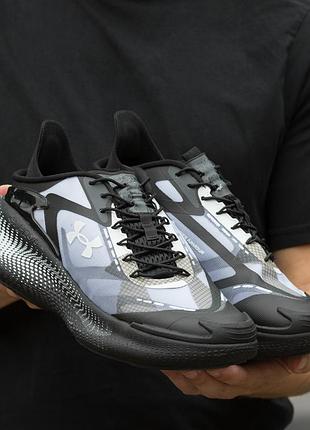 👟 кроссовки under armour echo black white / наложка bs👟
