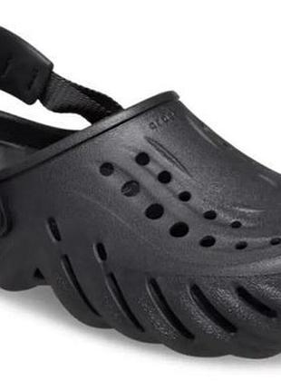 Крокси crocs echo clog bone/blk 207937-001