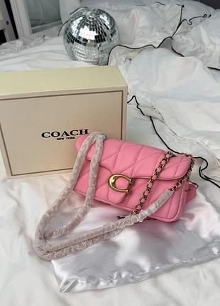 Coach coach tabby shoulder bag pink with gold hardware 21x11x7
