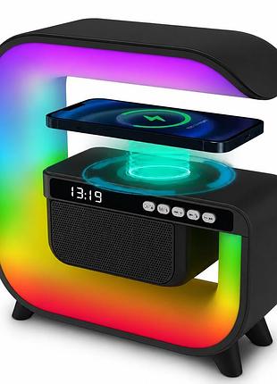 Ніч і бездротовою зарядкою rgb, аудіо колонка з бездротовою зарядка, бездротова станція колонка nr-44