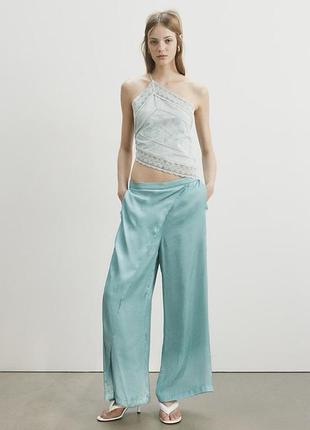 Штани h&m в трендовому кольорі тіфані(бірюзові)