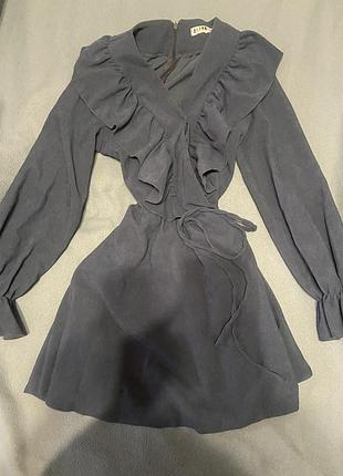 Сукня з рукавами riil fashion синя