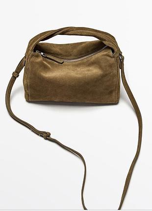 Сумка 👜 з натуральної замші massimo dutti