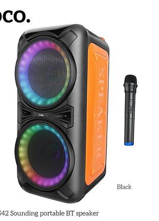 Акустика-караоке hoco sounding bt speaker ds42 |bt5.0, tws, aux/usb/tf/fm, 30w|
