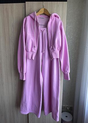 Спортивний костюм zara штани палаццо та худі