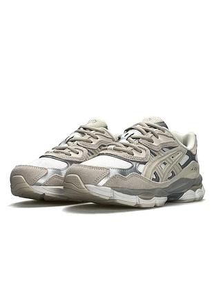 Asics gel-nyc beige white silver