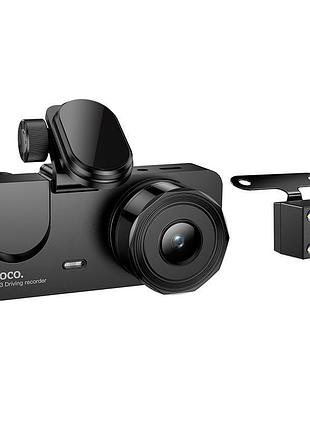 Видеорегистратор hoco universe three-screen simultaneous display driving recorder di63 (wifi version) |720p/480p+480p rear, 2"|