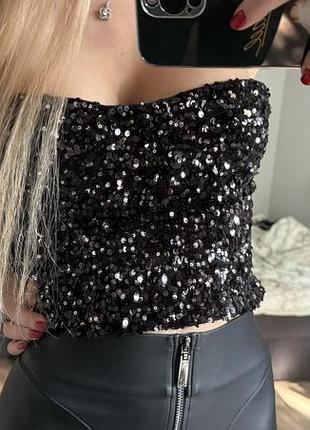Топ блестящий зара zara