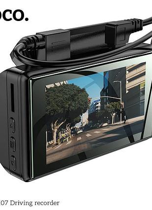 Відеореєстратор hoco dual cameras driving recorder di07 | hd, 2 camera|