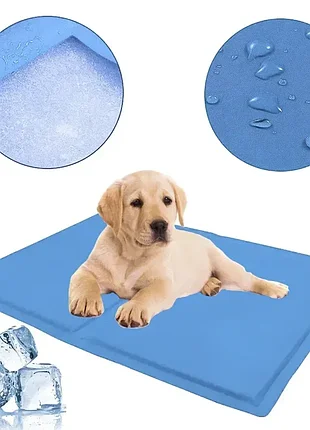 Килимок охолоджувальний для собак pet fun m 40х50 см - синій