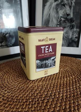 Металева банка з-під чаю naafi break tea англія (вінтаж ретро)