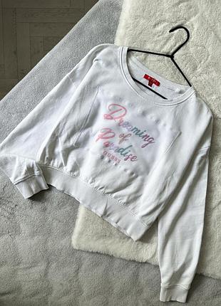 Белый свитшот guess