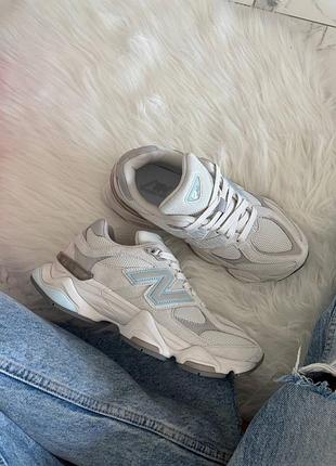 New balance 9060 raincloud quarry blue замш