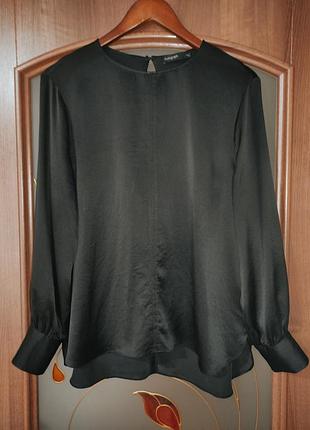 Чорна шовкова блуза autograph (marks & spencer) 100% шовк