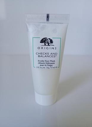 Origins акцент and balances frothy face wash пенка для умывания 15мл.