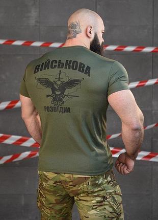 Тактическая потоотводящая футболка sabur разветка олива вт6552