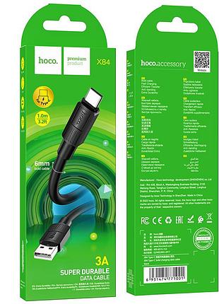 Кабель hoco type-c solid charging data cable x84 |1m, 3a| 2