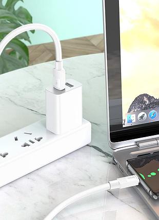 Кабель hoco type-c solid charging data cable x84 |1m, 3a| 4