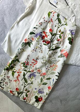Юбка в цветы миди zara