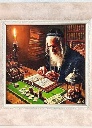 Картина художника анатолия молокановая «еврей с монетами».