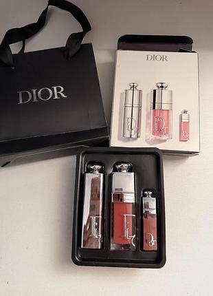 Dior набір для губ 3 шт. подарунковий набір оригінал
