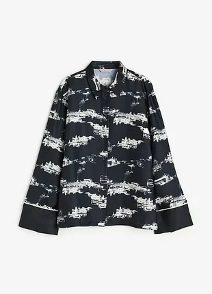 Свободная рубашка из сатина р.m. h&amp;m