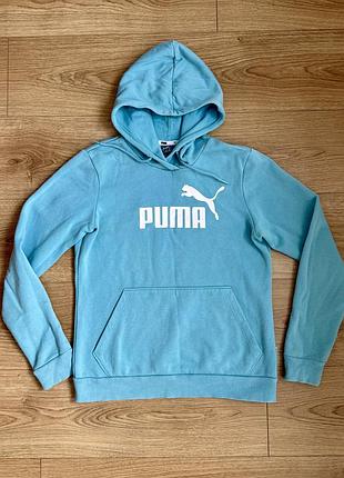 Кофта puma колір голубий з капюшоном м m