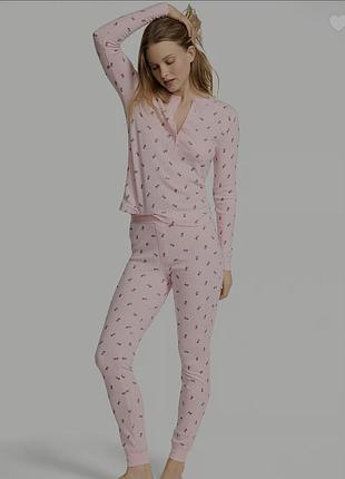 Піжама кофта + штани рожева поунтіль xl victoria's secret 🎀