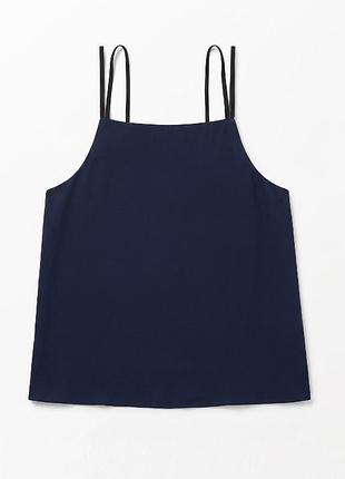 Женская майка zara темно-синяя s