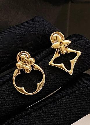 Сережки lv flowergram люкс якість