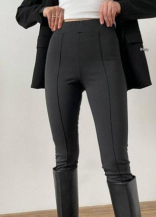 Леггинсы h&amp;m черного цвета трикотажные лосины