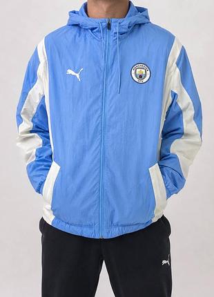 Чоловіча вітровка puma manchester city з капюшоном, розмір xl