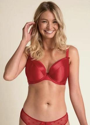 Розкішний сексуальний атласний   бюстгальтер bravissimo у кольорі passion red ❤️✨ 80j/80k