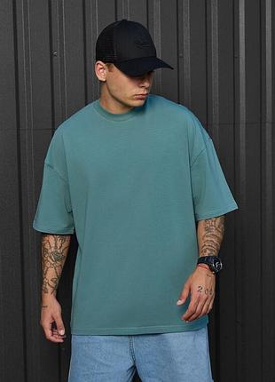 Базова чоловіча оверсайз футболка staff dark turquoise oversize
