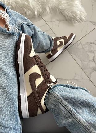 Nike sb dunk low sail dark brown beige