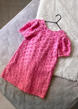 Розовое платье zara 10-12 лет