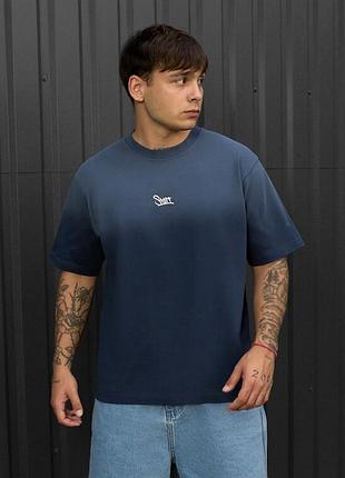 Чоловіча футболка синього кольору staff va1 navy oversize