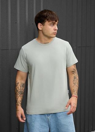 Серо-оливковая мужская футболка без принтов staff pi gray olive