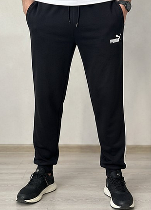 Мужские спортивные штаны puma черные l xl 52 54 оригинал